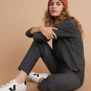 Marine Layer chill textured Long Sleeve Crewneck Top anthracite 29980